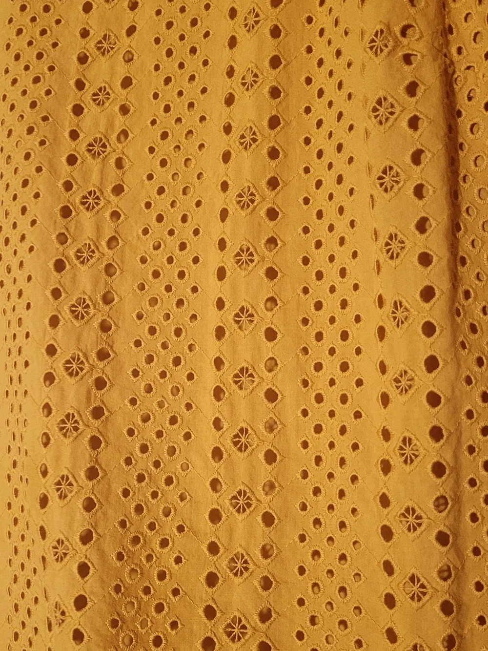 J. Crew Retro Mustard Eyelet Puff-Sleeve Top